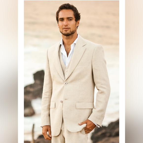 Island Importer Linen Sports Coat Size 40 - Picture 2 of 16